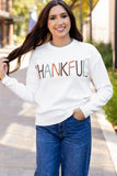 Thankful Ivory Embroidered Sweater