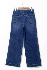 Wide Leg Pocketed High Waist Jeans