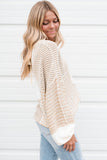 Knit Keyhole Drop Shoulder Sweater