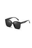 Black Trendy Retro Square Frame Sunglasses