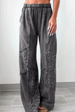 Mineral Wash Patchwork Loose Pants