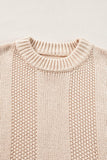 Cable Knit Ribbed Loose Sweater