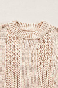 Cable Knit Ribbed Loose Sweater