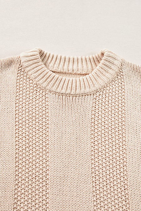 Cable Knit Ribbed Loose Sweater