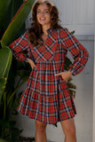 Plaid Shift Mini Dress