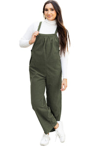 Pocketed Loose Fit Corduroy Overall