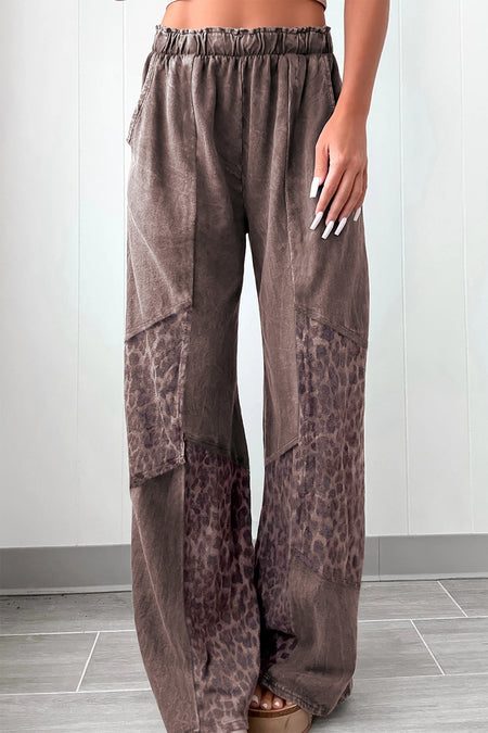 Mineral Wash Patchwork Loose Pants