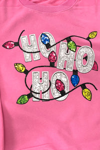 Bonbon HO HO HO Graphic Christmas Sweatshirt