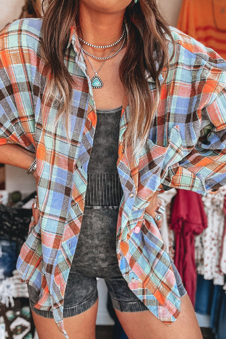 Plaid Print Loose Vintage Shirt