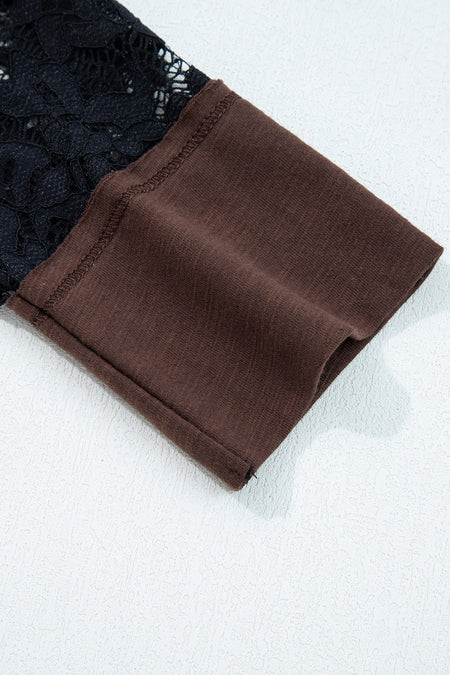 Sheer Lace Patchwork Tee