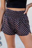 Geometric High Waisted Athletic Shorts