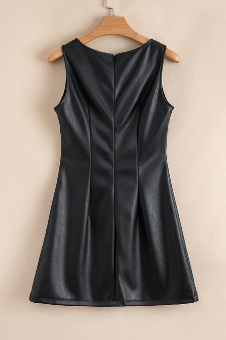 Wild Gal Vegan Mini Leather Dress