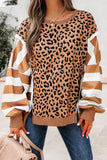 Color Block Leopard Sweatshirt