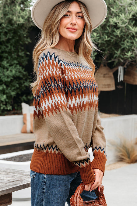 Aztec Print Sweater