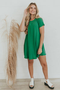 Exposed Seamed T-shirt Dress