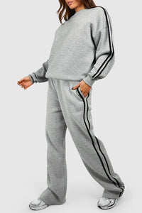 Side Striped Sweatshirt Active Set