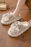 Bowknot Plush Slippers