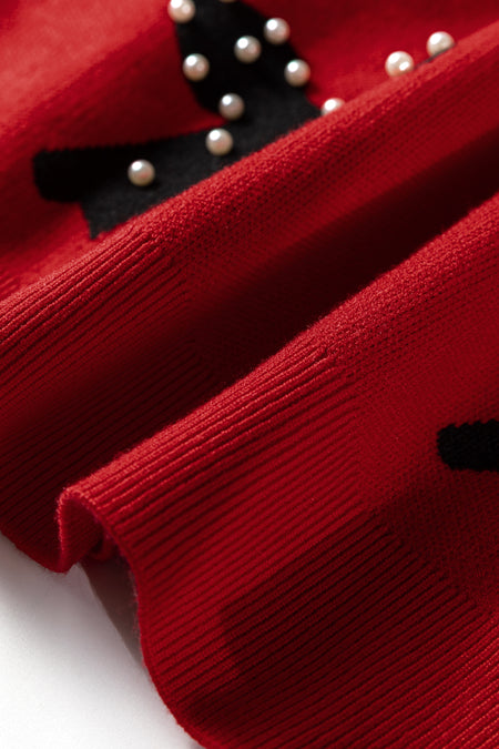 Pearl Bow Pattern Sweater