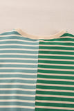 Stripe Casual Stripe Colorblock Drop Shoulder Oversize Sweatshirt