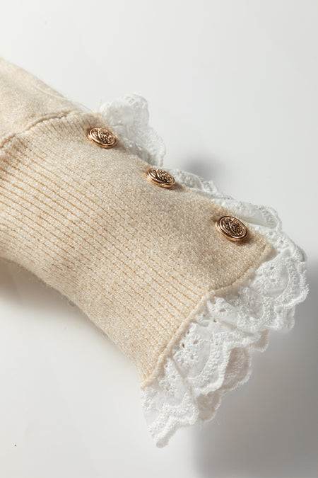 Lace Trim  Sweater