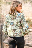 Floral Zip Up Jacket