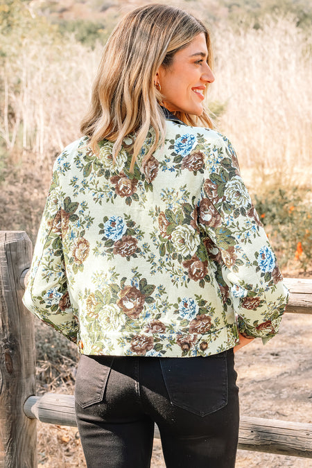 Floral Zip Up Jacket