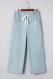 Mid Rise Drawstring Jeans