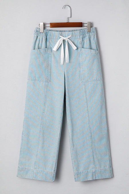 Mid Rise Drawstring Jeans