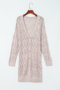 Hollow-out Openwork Knit Cardigan