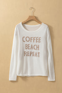 COFFEE BEACH REPEAT Graphic Sweater