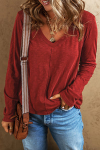 Color Patchwork Long Sleeve Top