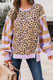 Color Block Leopard Sweatshirt