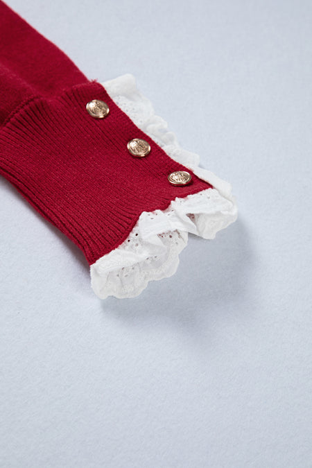 Lace Trim  Sweater