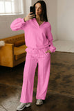 Polo Pullover and Drawstring Sweatpants Set