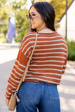 Stripe Drop Shoulder Casual Sweater