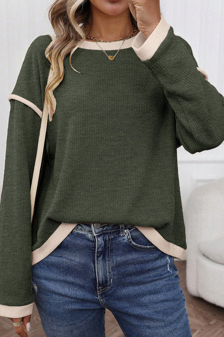 Contrast Loose Top