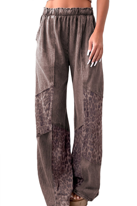 Mineral Wash Patchwork Loose Pants