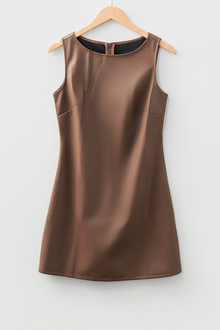 Wild Gal Vegan Mini Leather Dress