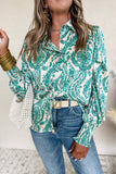 Smocked Cuff Buttoned Loose Shirt