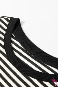 Stripe Loose Drop Shoulder Long Sleeve Top