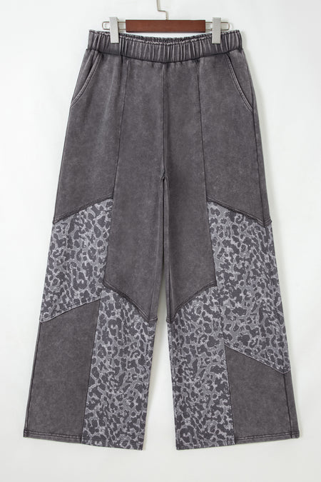 Mineral Wash Patchwork Loose Pants