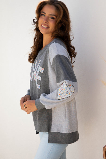 LOVE Patchwork Sweatshirt