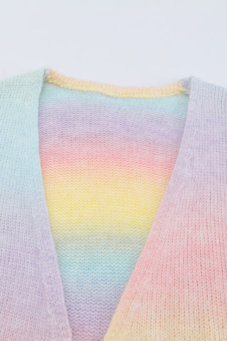 Ombre Tie-dye Drop Shoulder Cardigan