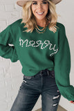 Pearl Beaded Merry Casual Sweater