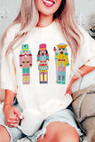 Nutcracker Doll Graphic Christmas Fashion Tee