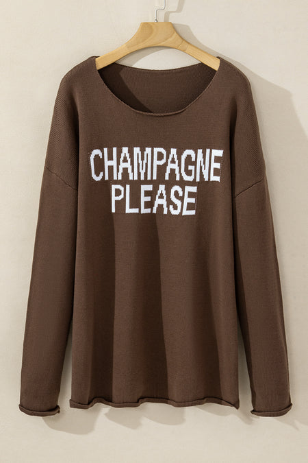 Champagne Please Graphic Sweater