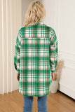 Plaid Flap Pocket Long Sleeve Shacket