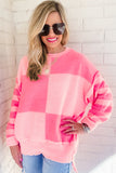 Colorblock Striped High Low Loose Sweater