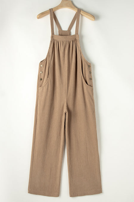 Pocketed Loose Fit Corduroy Overall