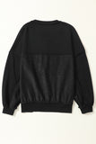 Drop Shoulder Henley Buttons Sweatshirt